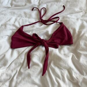 Frankie's Bikinis Maroon Red Bikini Top Size S